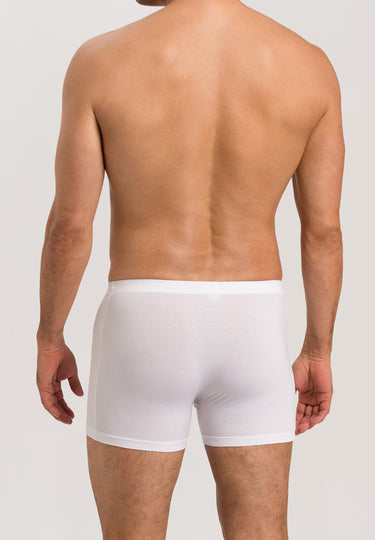 73063 Cotton Sensation Long Leg Boxer Brief With Fly - 101 White